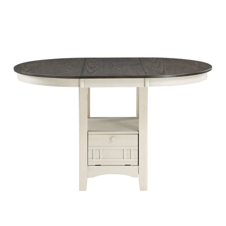 Traditional Design Antique White Finish Counter Height Dining Set 5pc Table w Extension Leaf and 4 Counter Height Chairs - sold by Home Elegance USA