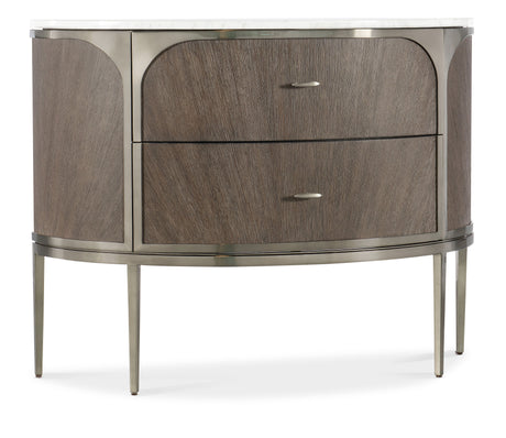 Modern Mood Two Mink Drawer Nightstand - Dark Brown / Dark Gray by Hooker Furniture - View 1