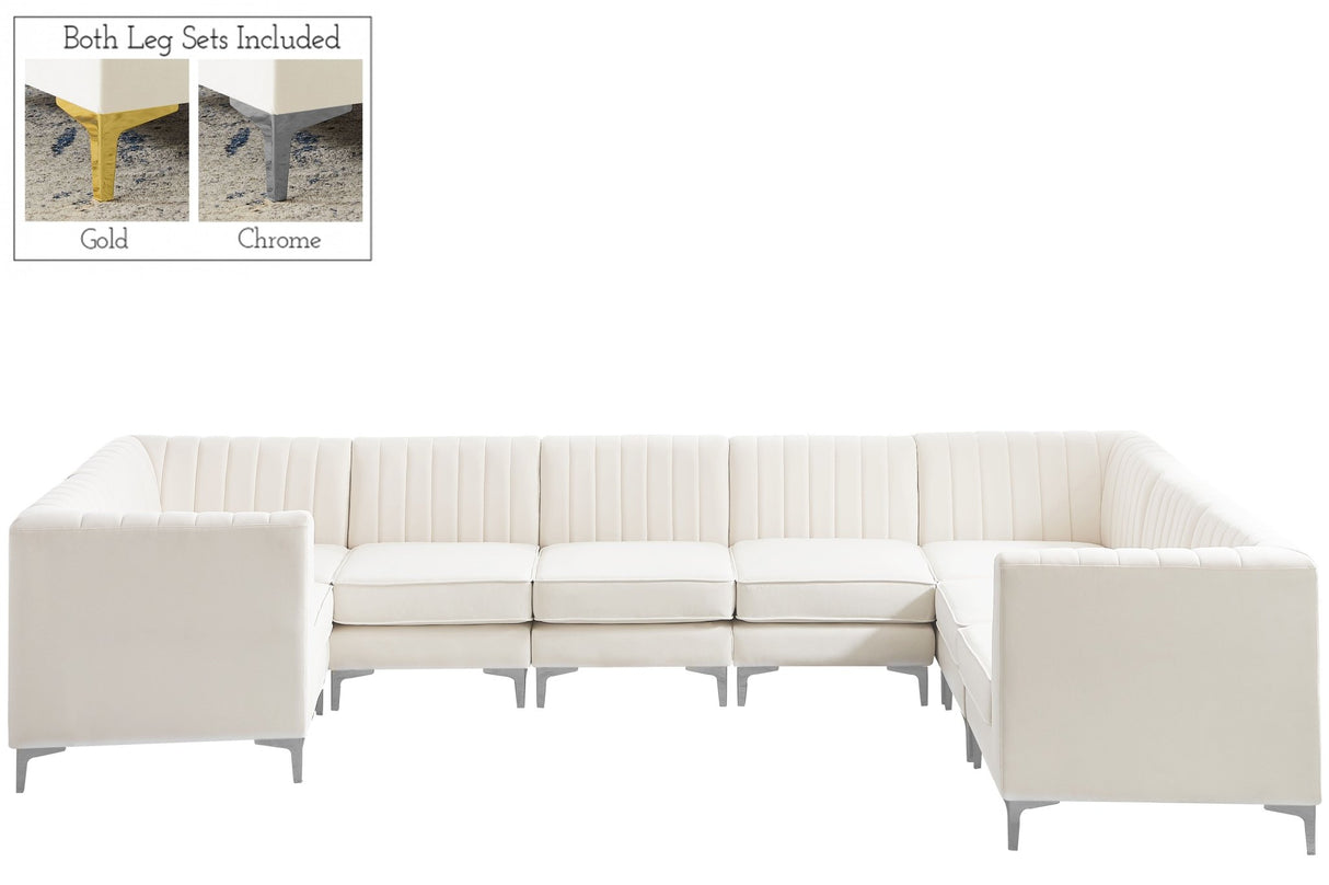 Alina - Modular Sectional 8 Piece - Cream - Fabric - 604Cream - Sec8C - Home Elegance USA - 5