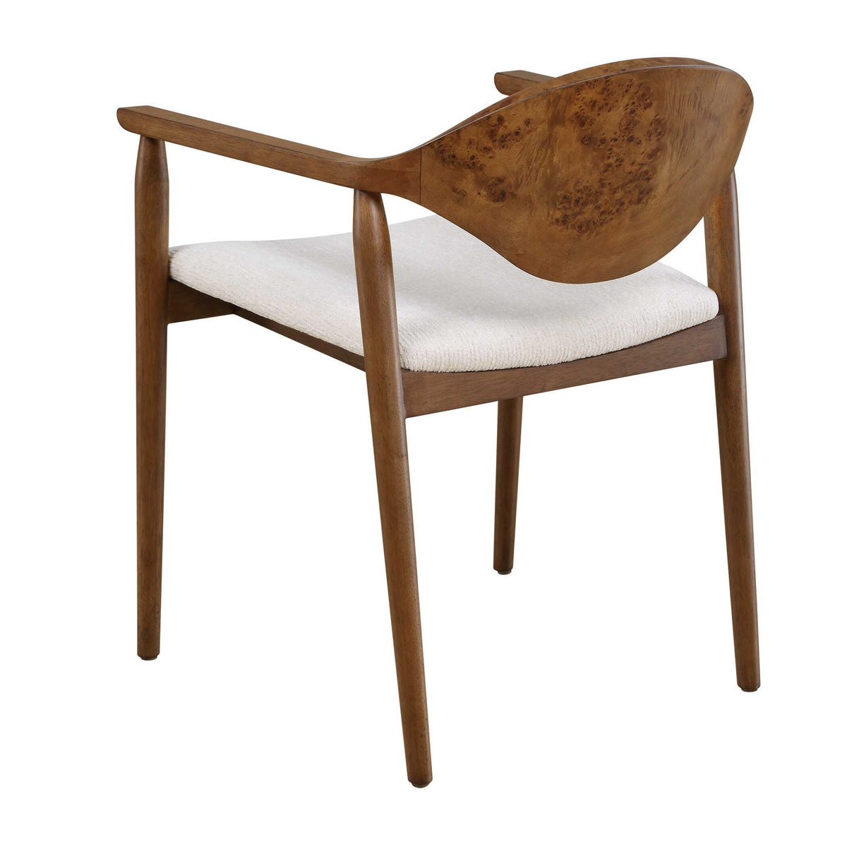 Augusta Burl Dining Chair Brown,White - Dark Brown by Uttermost - View 10