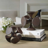 Balanced Harmony Wooden Sculptures (Set of 2) - Dark Brown by Uttermost - View 3