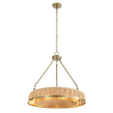 Ladakh 9 Light Round Wicker Pendant - Gold by Uttermost - View 10