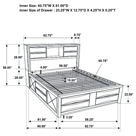 Isabel Black 5-piece Storage Bedroom Set - sold by Home Elegance USA
