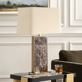Lafferty Marble Table Lamp - Dark Brown by Uttermost - View 3