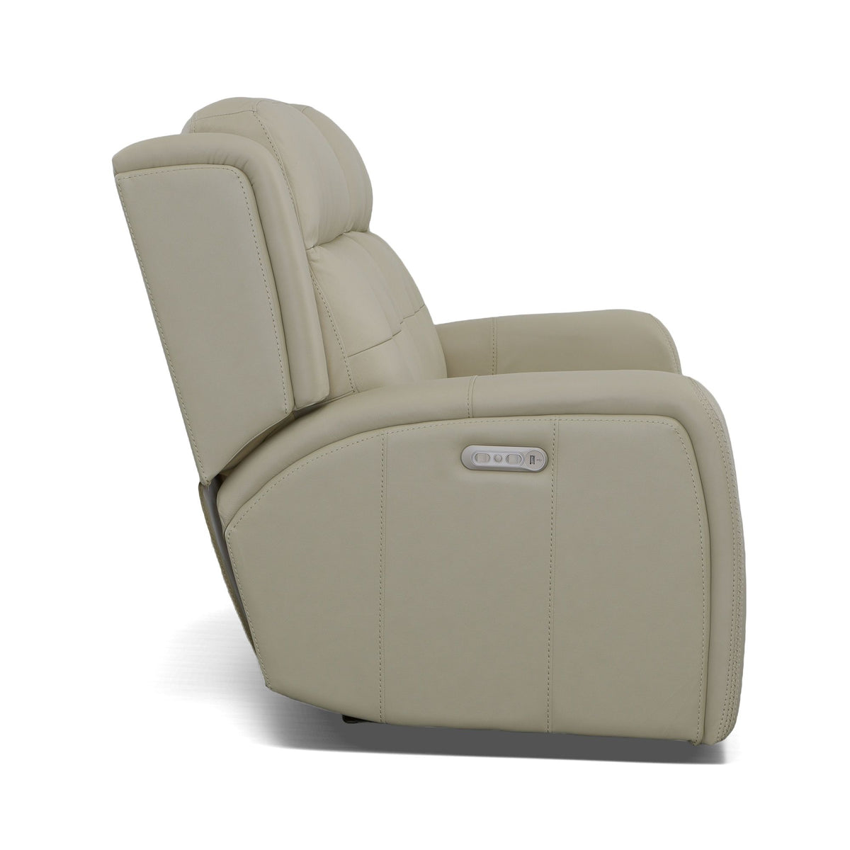 Grant Power Reclining Loveseat With Power Headrests - Ivory | Flexsteel