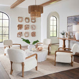 Telluride Natural Shearling Accent Chair - Beige / Dark Brown by Uttermost - View 8