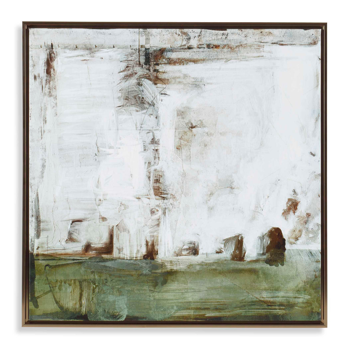 The Boardwalk Framed Abstract Art - White by Uttermost - View 1