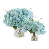 Tranquil Blooms In Glass Vases (Set of 2) - Blue by Uttermost - View 1