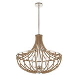 Lovelock 4 Light Rope Empire Chandelier - Light Brown by Uttermost - View 7
