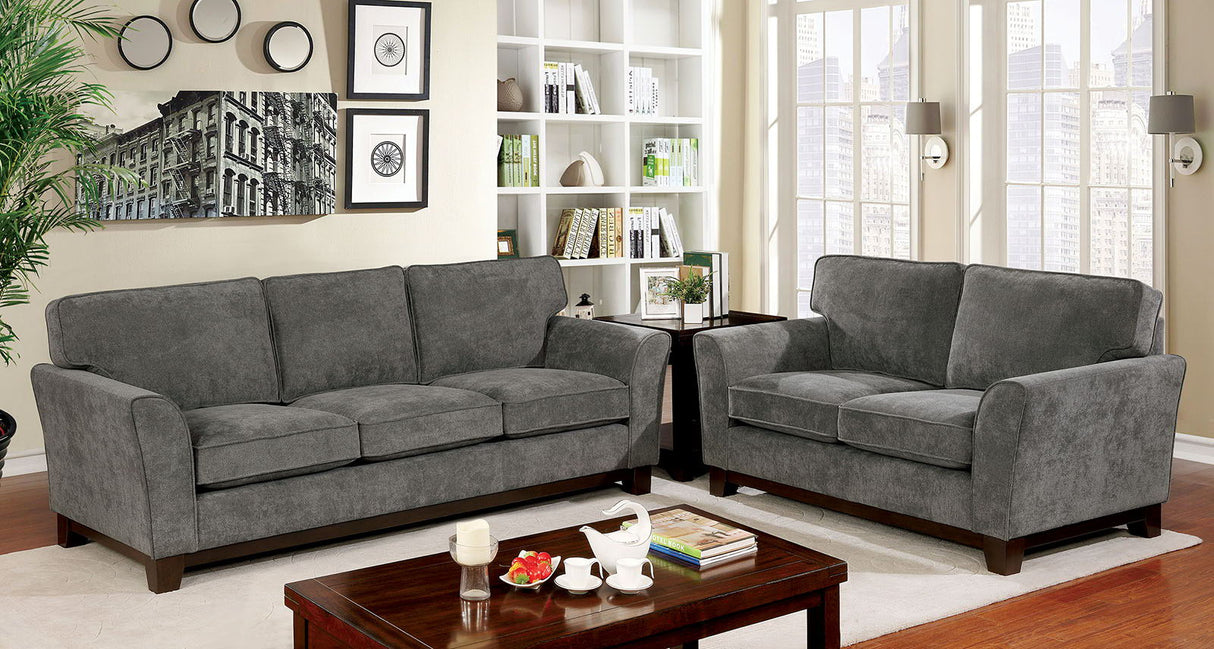 Caldicot - Sofa & Loveseat - Gray | Home Elegance USA