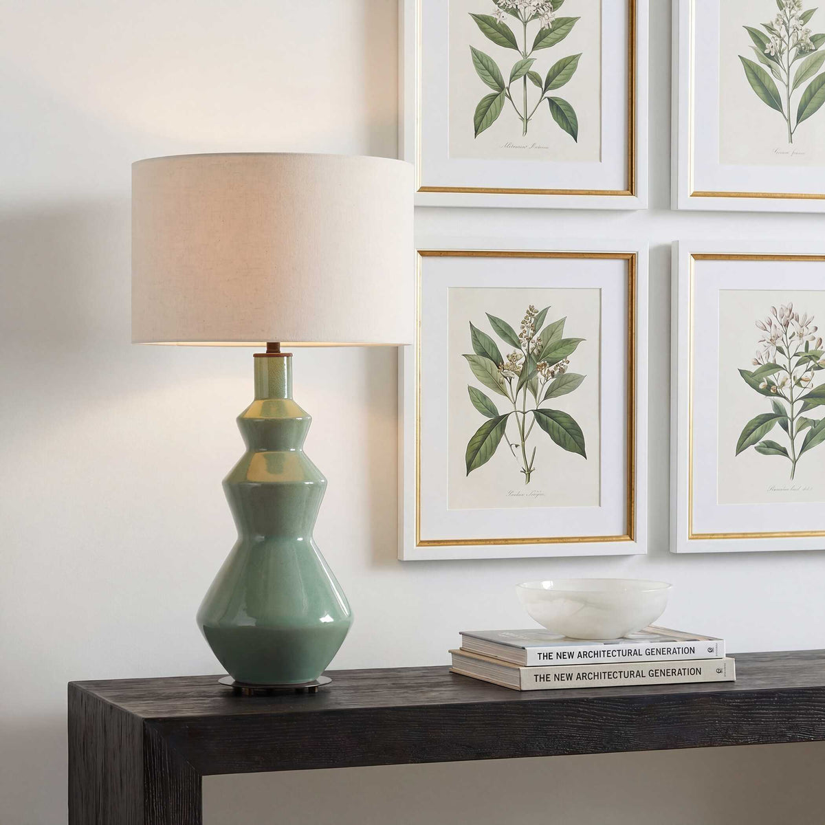 Kitley Table Lamp - Green by Uttermost - View 2