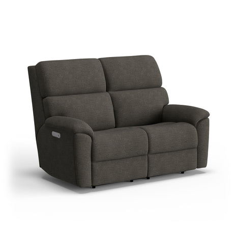 Porter Transitional Fabric Power Reclining Loveseat With Power Headrests & Lumbar | Flexsteel