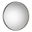Stefania Beaded Round Mirror - Silver by Uttermost - View 1