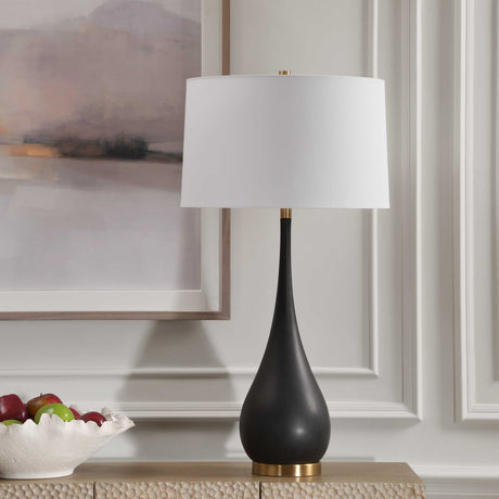 Nocturnal Black Table Lamp by Uttermost - View 3
