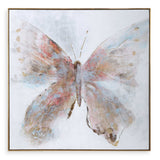 Free Flying Hand Painted Canvas - Blue / Beige by Uttermost - View 1