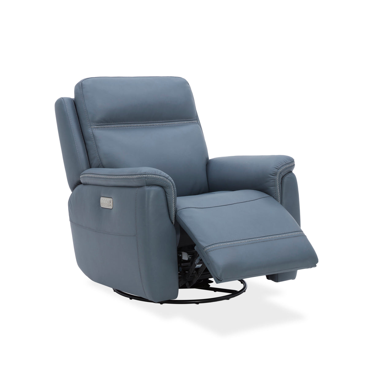 Sawyer Swivel Glider With Power Headrest, Lumbar, Heat & Massage - Blue | Flexsteel