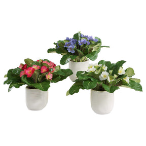 Trilogy Primrose Accents In Vases (Set of 3) - Green / White by Uttermost - View 1