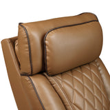 fairway power reclining loveseat brown leather by homelegance 9516BRW-2PWH headrest