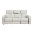 Fairway 2-Piece Power Reclining Sofa and Loveseat Set in Taupe Faux Leather | Homelegance - sold by Home Elegance USA