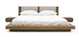 Queen Fantasia - Contemporary Walnut & Grey Bed with Two Nightstands - View Image 1