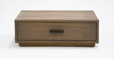 Queen Fantasia - Contemporary Walnut & Grey Bed with Two Nightstands - View Image 1