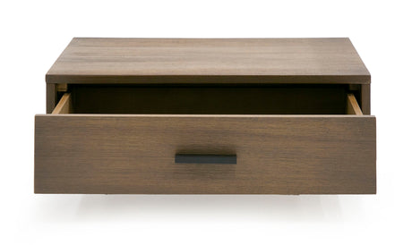 Queen Fantasia - Contemporary Walnut & Grey Bed with Two Nightstands - View Image 1