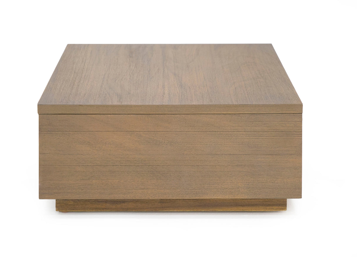 Queen Fantasia - Contemporary Walnut & Grey Bed with Two Nightstands - View Image 1