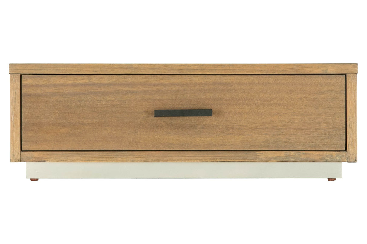 Eastern King Fantasia - Contemporary Walnut & Grey Bed with Two Nightstands - View Image 1