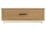 Eastern King Fantasia - Contemporary Walnut & Grey Bed with Two Nightstands - View Image 1