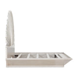 Fantosini Eastern King Fan Bed in Silver Leaf Finish | AICO by Michael Amini