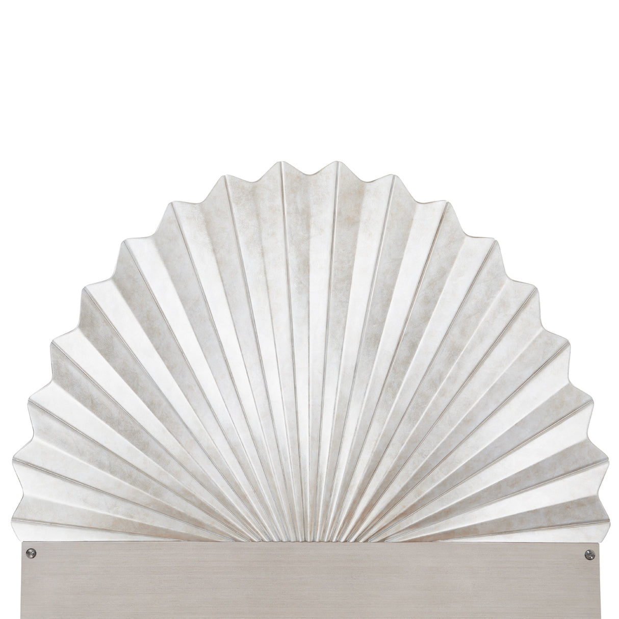 Fantosini Eastern King Fan Bed in Silver Leaf Finish | AICO by Michael Amini