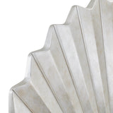 Fantosini Eastern King Fan Bed in Silver Leaf Finish | AICO by Michael Amini