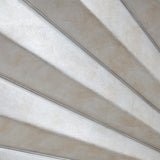 Fantosini Eastern King Fan Bed in Silver Leaf Finish | AICO by Michael Amini