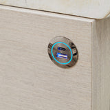 Fantosini Eastern King Fan Bed in Silver Leaf Finish | AICO by Michael Amini