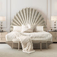 Fantosini Eastern King Bed - Fan Shaped in Silver Finish | AICO by Michael Amini - sold by Home Elegance USA