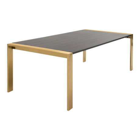 Modrest Fauna - Modern Wenge and Brass Dining Table