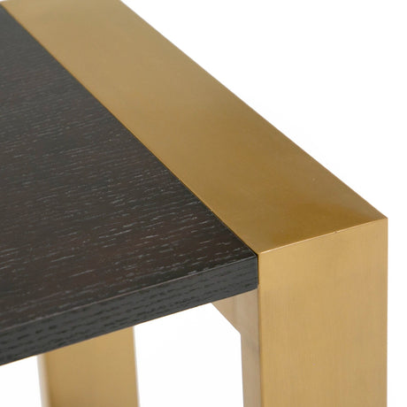 Modrest Fauna - Modern Wenge and Brass Console Table
