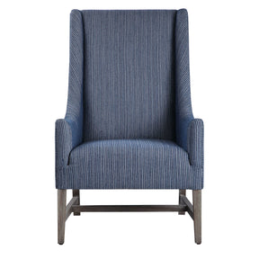Galiot Wingback Accent Chair - Blue / White by Uttermost - View 1