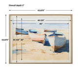 Beached Boats Framed Print - Light Brown by Uttermost - View 7