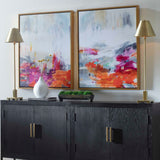 Color Theory Framed Abstract Art (Set of 2) - White / Pink by Uttermost - View 3