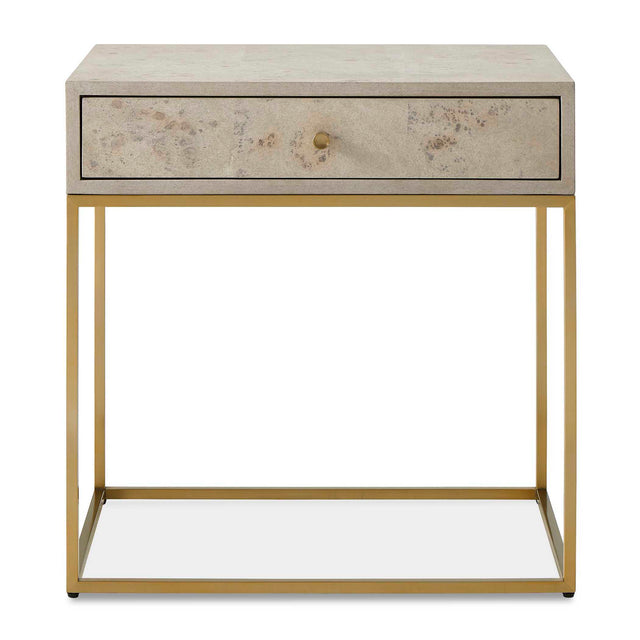 Pembrook Side Table Light Washed / Brass - Beige / Gold by Uttermost - View 1