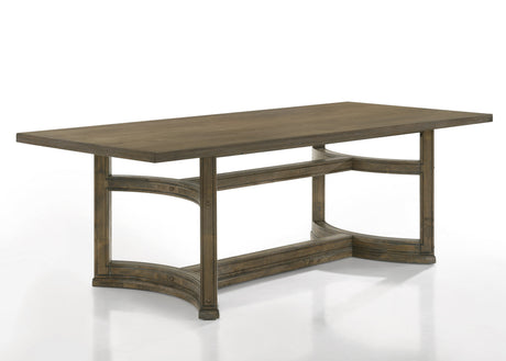 Parfield Weathered Oak Finish 7PCs Dining Room Set - sold by Home Elegance USA