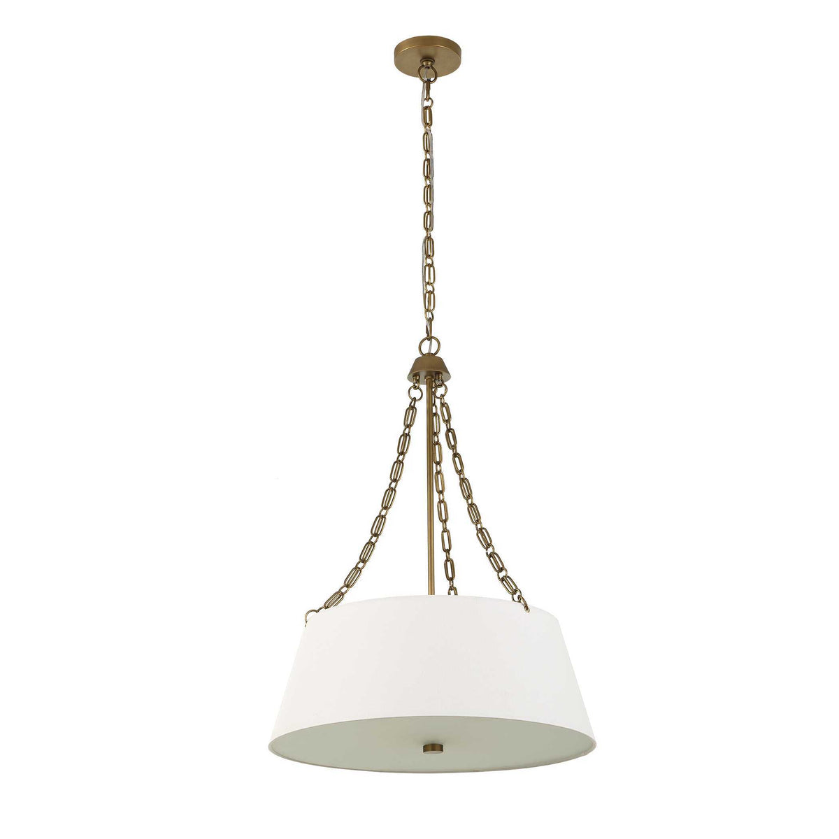 Andalucia 4 Light Drum Pendant - Gold / White by Uttermost - View 10