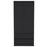 Beloit 3 Piece Bedroom Set, Nightstand + Dresser+ Armoire, Black - sold by Home Elegance USA