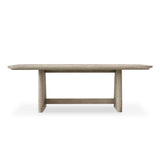 Harbor Herringbone Indoor-Outdoor Dining Table - Light Brown by Uttermost - View 1