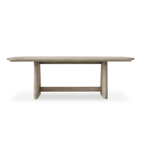 Harbor Herringbone Indoor-Outdoor Dining Table - Light Brown by Uttermost - View 1