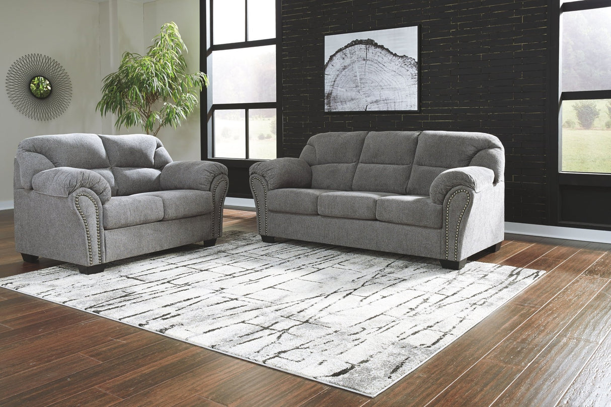 Allmaxx - Pewter - 3 Pc. - Sofa, Loveseat, Rocker Recliner | Ashley | Home Elegance USA