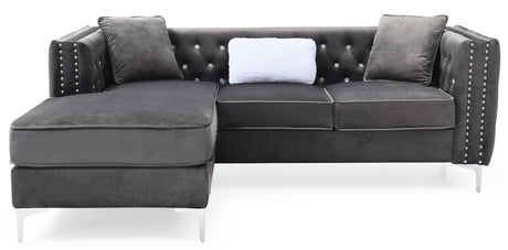 Paige G822B-SC Sofa Chaise , GRAY - sold by Home Elegance USA