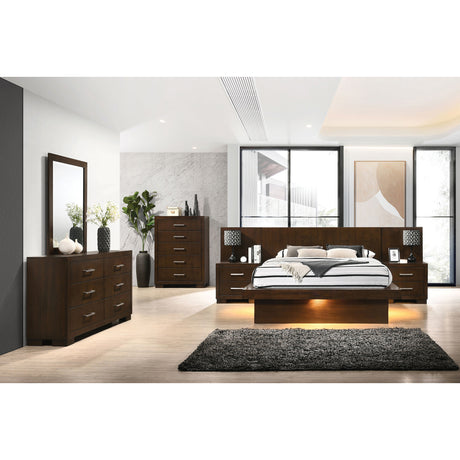 Tokyo Cappuccino 6-piece Platform Bedroom Set with 2 Nightstands - sold by Home Elegance USA