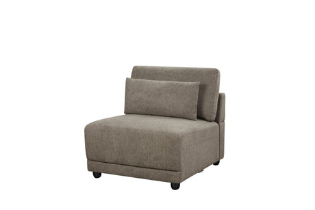 Rylie Brown Linen 4Pcs Modular Sectional Sofa with Toss Pillows - sold by Home Elegance USA